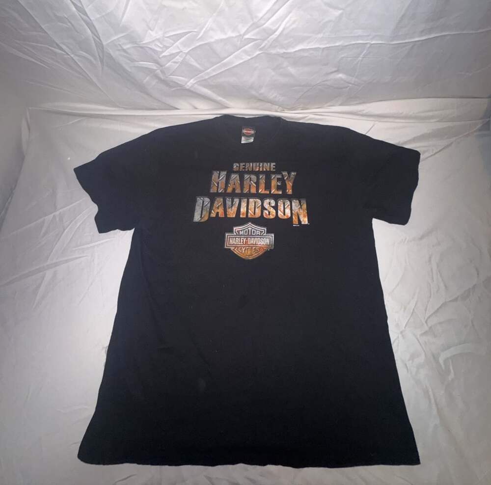 Harley-Davidson T-Shirt Size XL Black Graphic Lakeland Florida Tee
